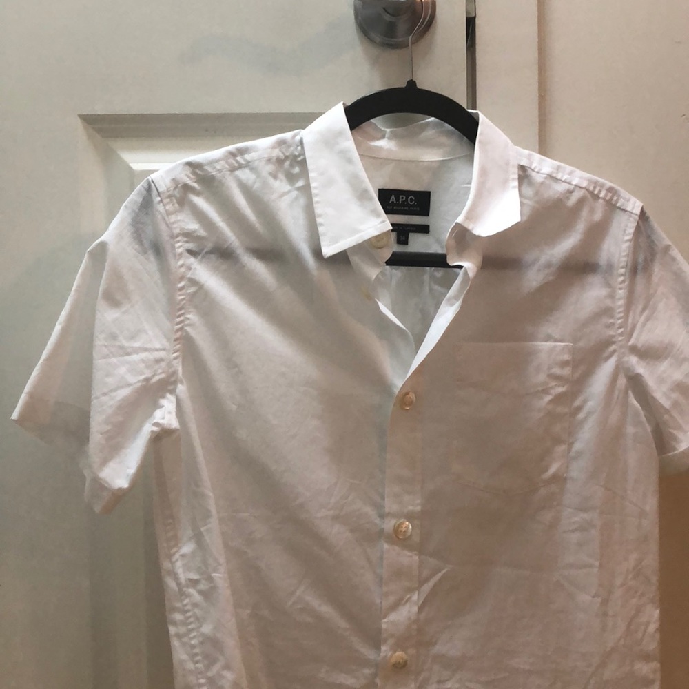 APC White Dana Short Sleeve Shirt